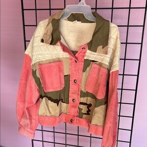 Colorful Patchwork Jacket. POL size M PTP 24 oversized. Never worn